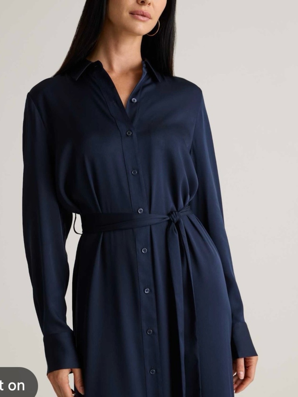 Quince Washable Stretch Silk Shirt
Dress in Navy Medium